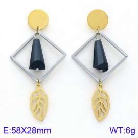 Stainless Steel Stone&Crystal Earring