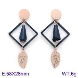 Stainless Steel Stone&Crystal Earring