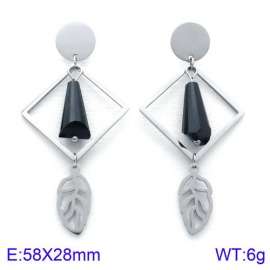 Stainless Steel Stone&Crystal Earring