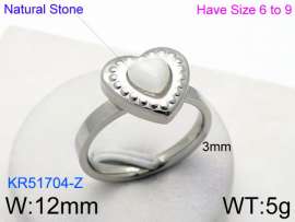 Stainless Steel Stone&Crystal Ring