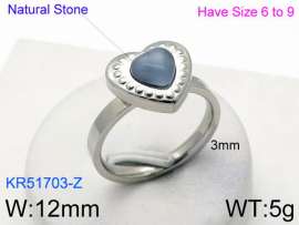 Stainless Steel Stone&Crystal Ring