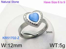 Stainless Steel Stone&Crystal Ring