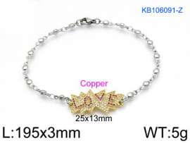 Stainless Steel Stone Bracelet