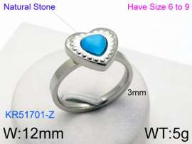 Stainless Steel Stone&Crystal Ring