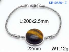 Stainless Steel Stone Bracelet
