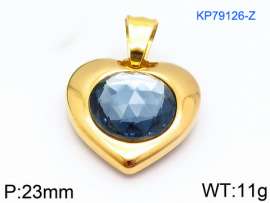 Stainless Steel Stone & Crystal Pendant