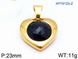 Stainless Steel Stone & Crystal Pendant