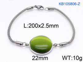 Stainless Steel Stone Bracelet