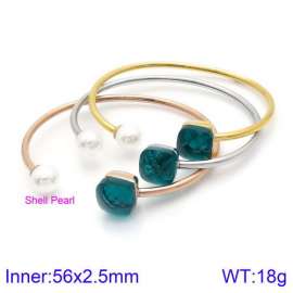 Stainless Steel Stone Bangle