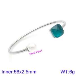 Stainless Steel Stone Bangle