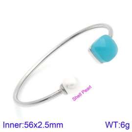 Stainless Steel Stone Bangle