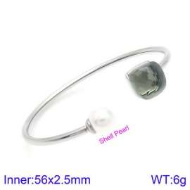 Stainless Steel Stone Bangle