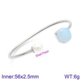 Stainless Steel Stone Bangle