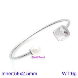 Stainless Steel Stone Bangle