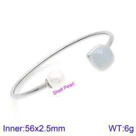 Stainless Steel Stone Bangle