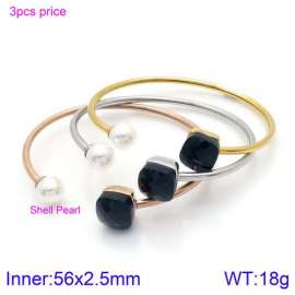 Stainless Steel Stone Bangle