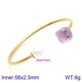 Stainless Steel Stone Bangle