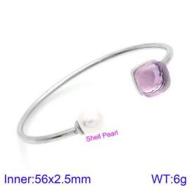 Stainless Steel Stone Bangle