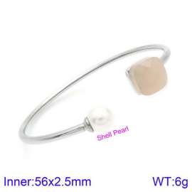 Stainless Steel Stone Bangle