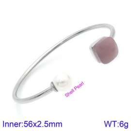 Stainless Steel Stone Bangle