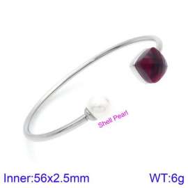 Stainless Steel Stone Bangle