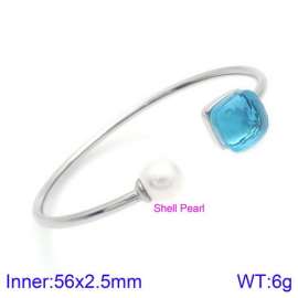 Stainless Steel Stone Bangle