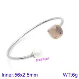 Stainless Steel Stone Bangle