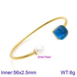 Stainless Steel Stone Bangle