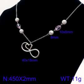 Stainless Steel Stone & Crystal Necklace