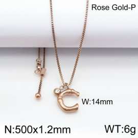 SS Rose Gold-Plating Necklace