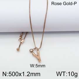 SS Rose Gold-Plating Necklace