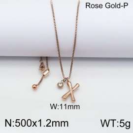 SS Rose Gold-Plating Necklace