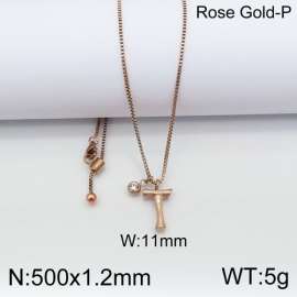 SS Rose Gold-Plating Necklace