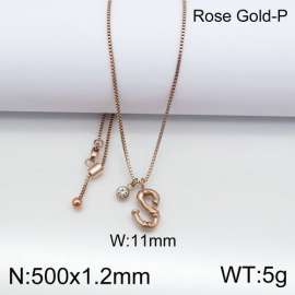 SS Rose Gold-Plating Necklace