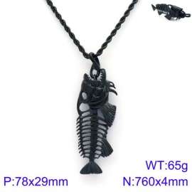 Stainless Steel Black-plating Necklace