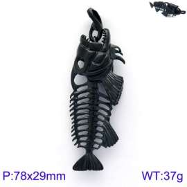 Stainless Steel Black-plating Pendant