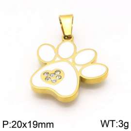 Stainless Steel Stone & Crystal Pendant