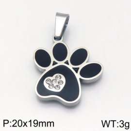 Stainless Steel Stone & Crystal Pendant