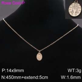 SS Rose Gold-Plating Necklace