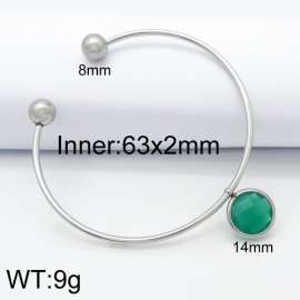 Stainless Steel Stone Bangle