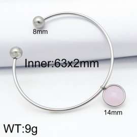 Stainless Steel Stone Bangle