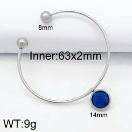 Stainless Steel Stone Bangle