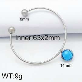 Stainless Steel Stone Bangle