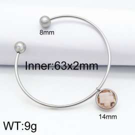 Stainless Steel Stone Bangle