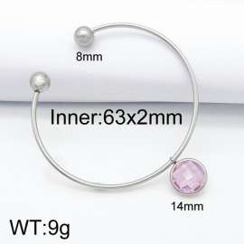 Stainless Steel Stone Bangle