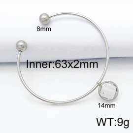 Stainless Steel Stone Bangle