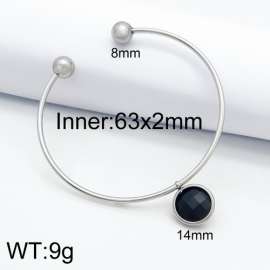 Stainless Steel Stone Bangle