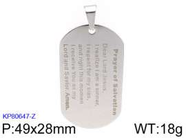 Stainless Steel Popular Pendant