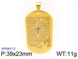 Stainless Steel Gold-plating Pendant