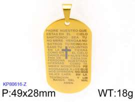 Stainless Steel Gold-plating Pendant